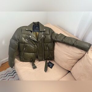Moose Knuckles Dark Green Puffer Jacket